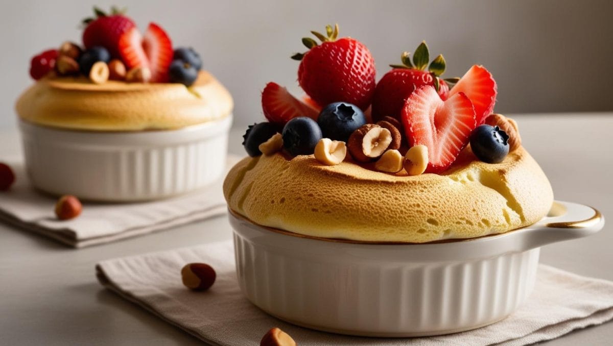 Üzeri Meyveli Ve Fındıklı Enfes Sufle